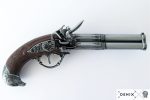 denix-Revolving-3-barrel-flintlock-pistol–France-18th–C–Photoroom