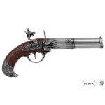 denix-Revolving-3-barrel-flintlock-pistol–France-18th–C–Photoroom